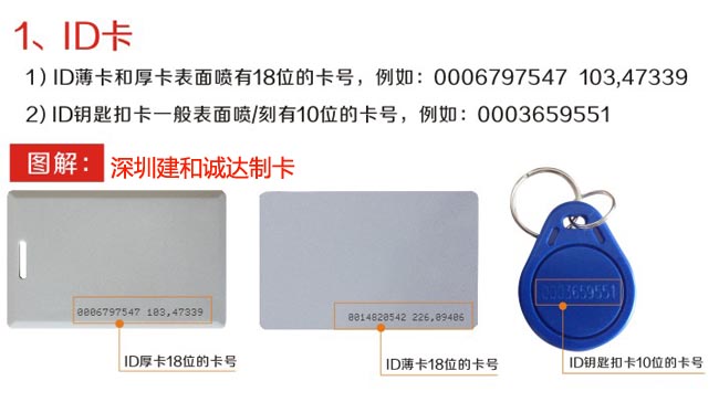 IC卡和ID卡外观区别-ID卡样式